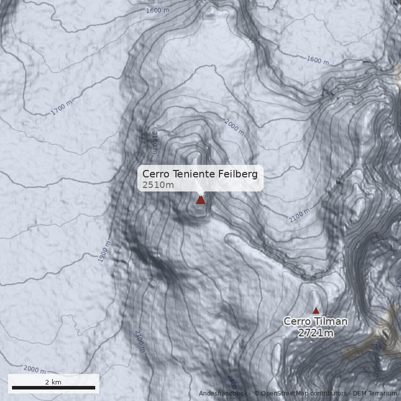 Mapa Cerro Teniente Feilberg