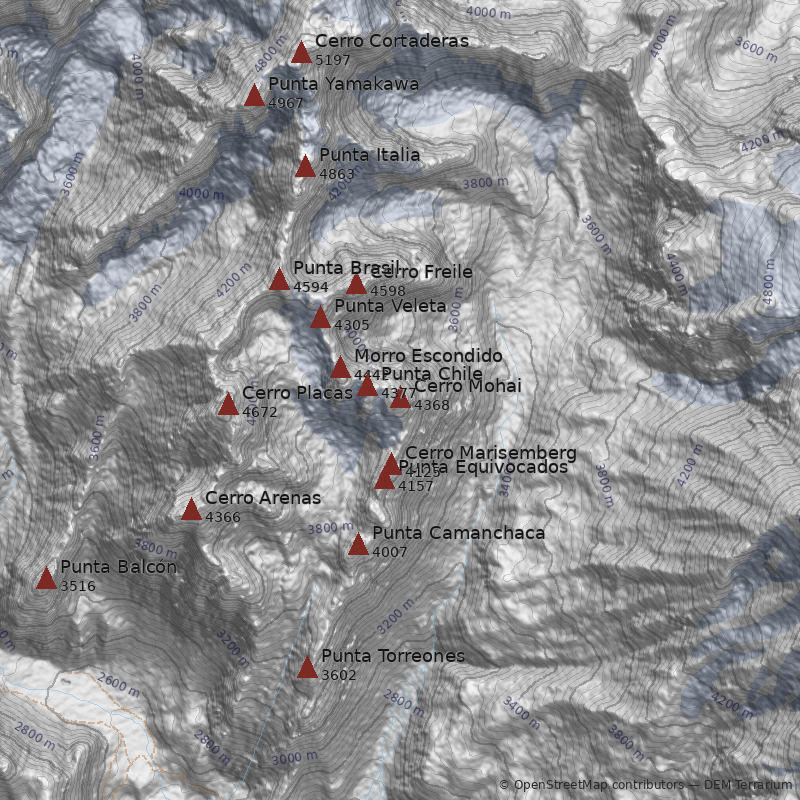 Mapa Directa cara Sur