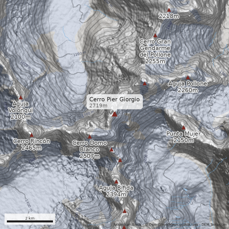 Mapa Cerro Pier Giorgio