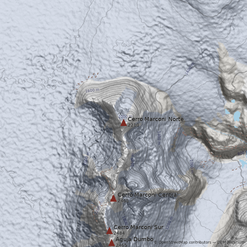 Mapa Cerro Marconi Norte