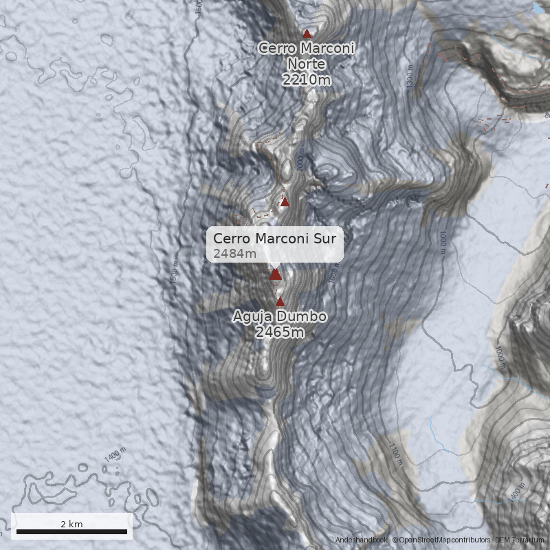 Mapa Cerro Marconi Sur
