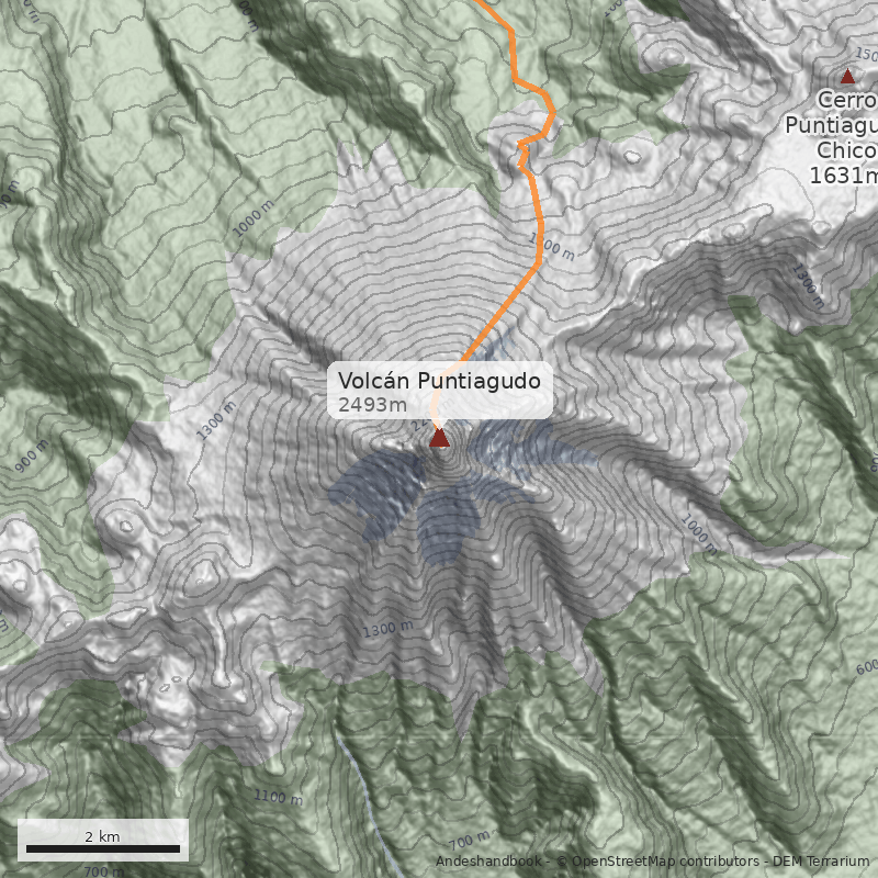 Mapa Volcán Puntiagudo