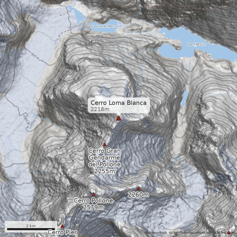 Mapa Cerro Loma Blanca