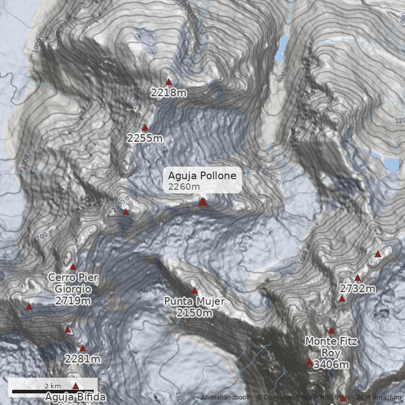 Mapa Aguja Pollone