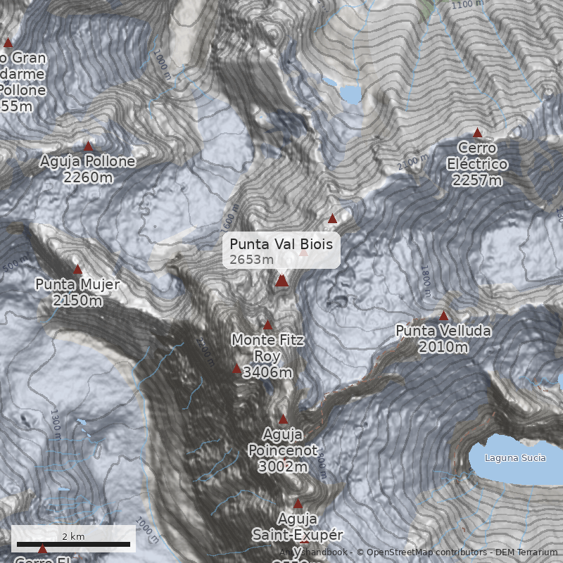 Mapa Punta Val Biois