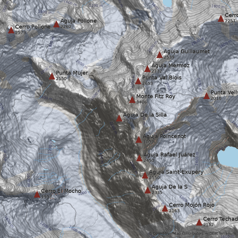 Mapa Aguja De la Silla