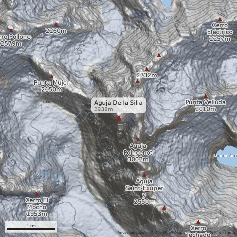Mapa Aguja De la Silla