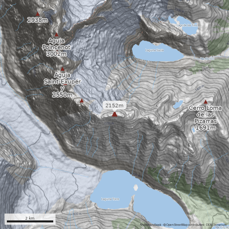Mapa Cerro Techado Negro
