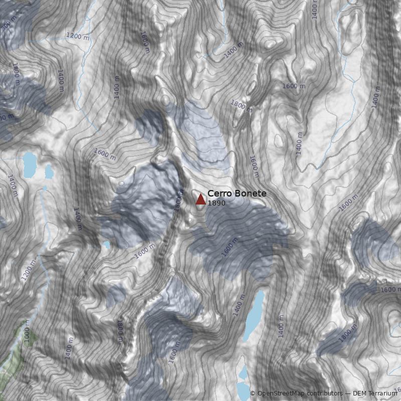 Mapa Cerro Bonete