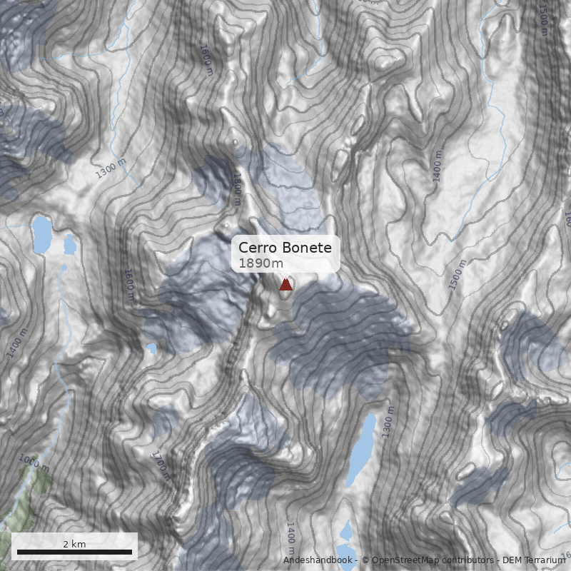 Mapa Cerro Bonete