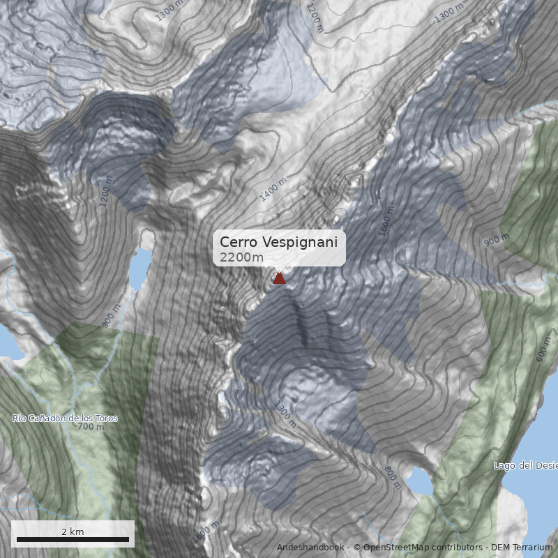 Mapa Cerro Vespignani