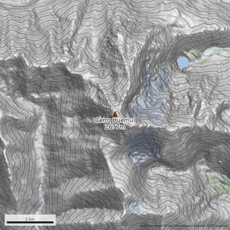 Mapa Cerro Huemul
