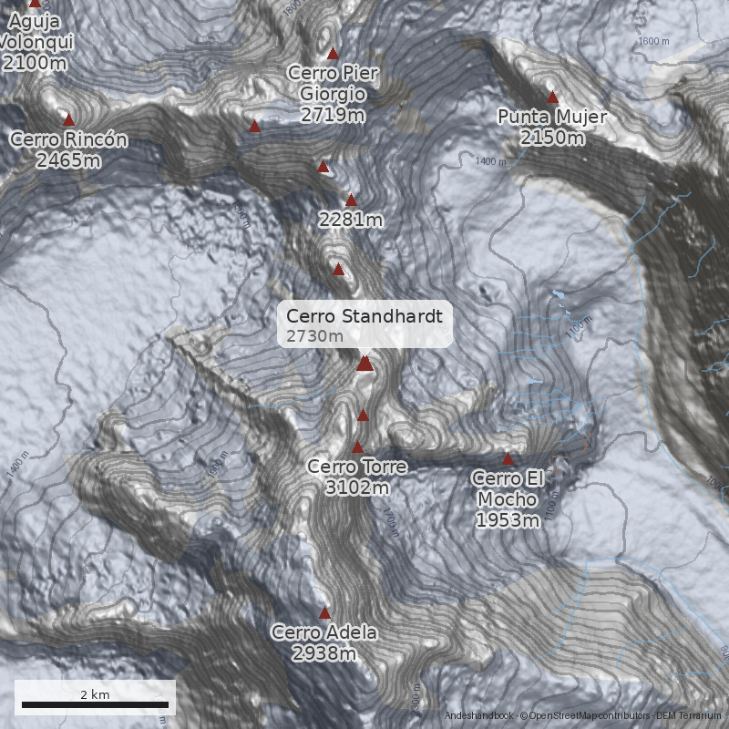Mapa Cerro Standhardt