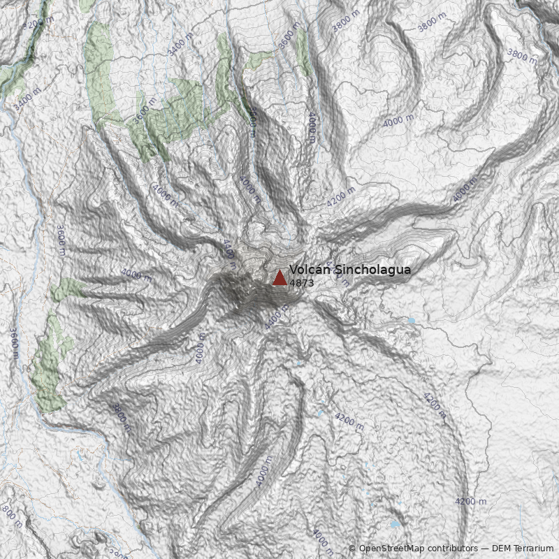 Mapa Volcán Sincholagua