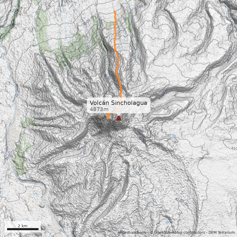 Mapa Volcán Sincholagua