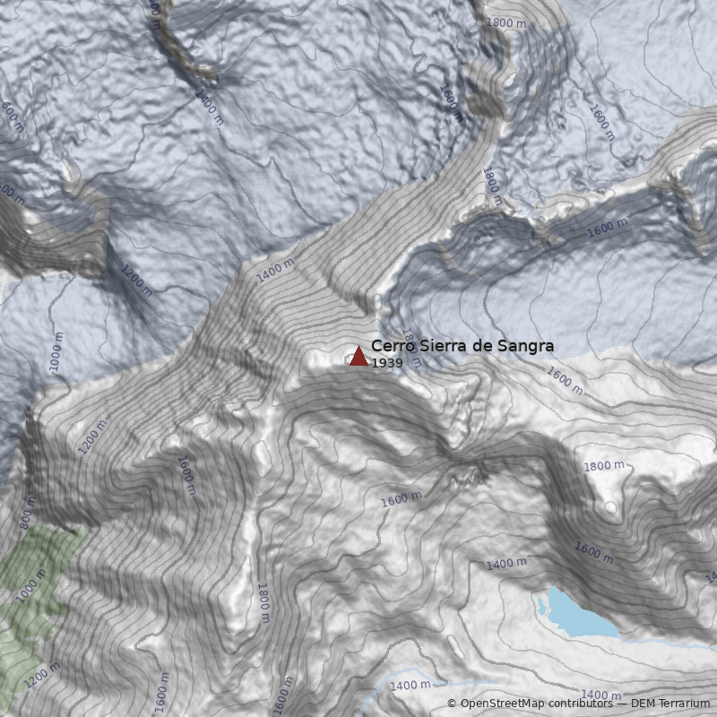 Mapa Cerro Sierra de Sangra