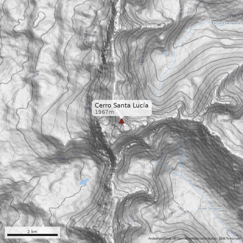 Mapa Cerro Santa Lucía