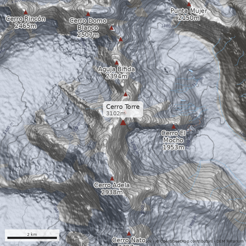 Mapa Cerro Torre