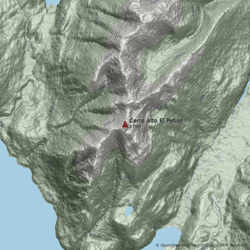 Mapa Cerro Alto El Petiso