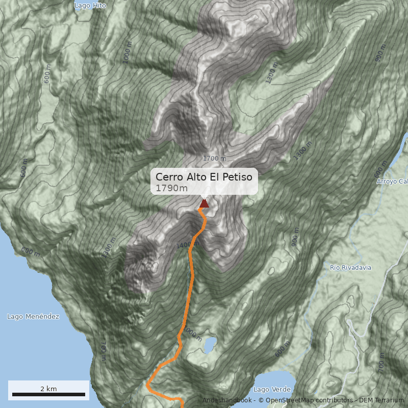 Mapa Cerro Alto El Petiso