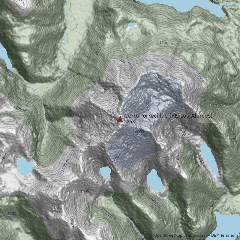 Mapa Cerro Torrecillas (PN Los Alerces)