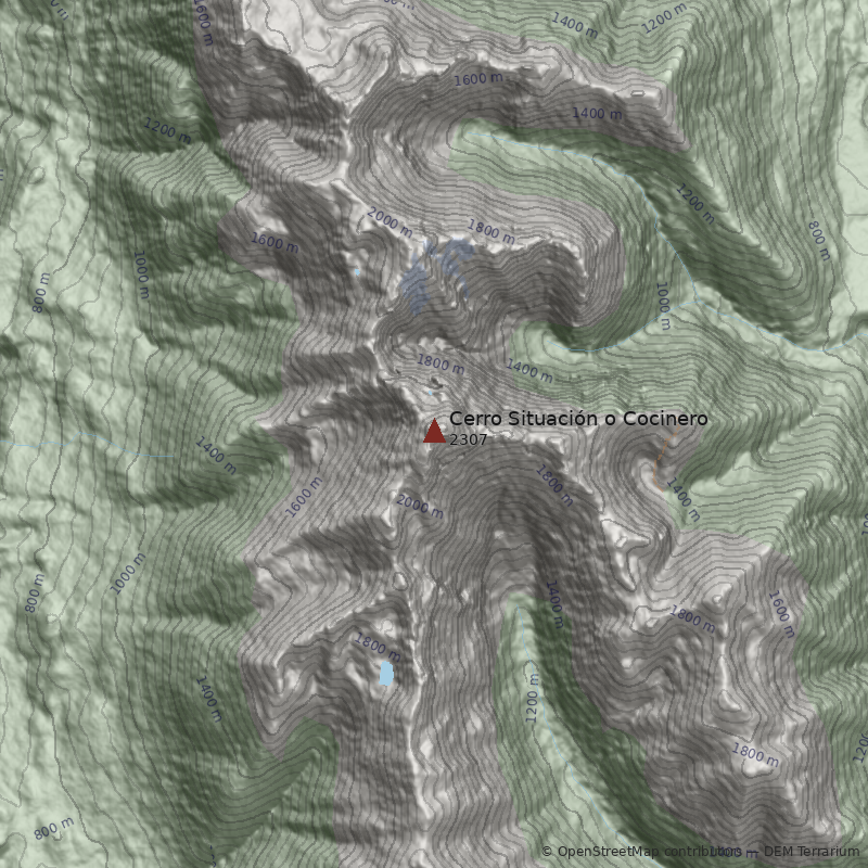 Mapa Cerro Situación o Cocinero