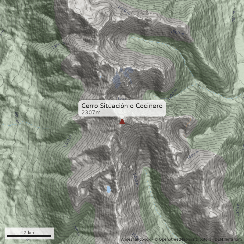 Mapa Cerro Situación o Cocinero