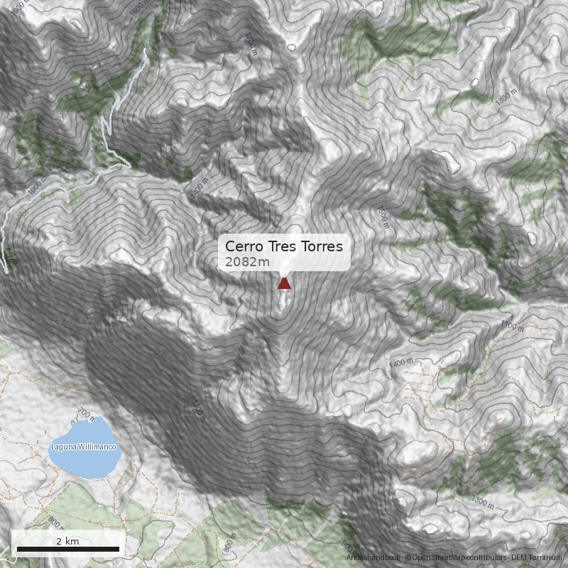 Mapa Cerro Tres Torres
