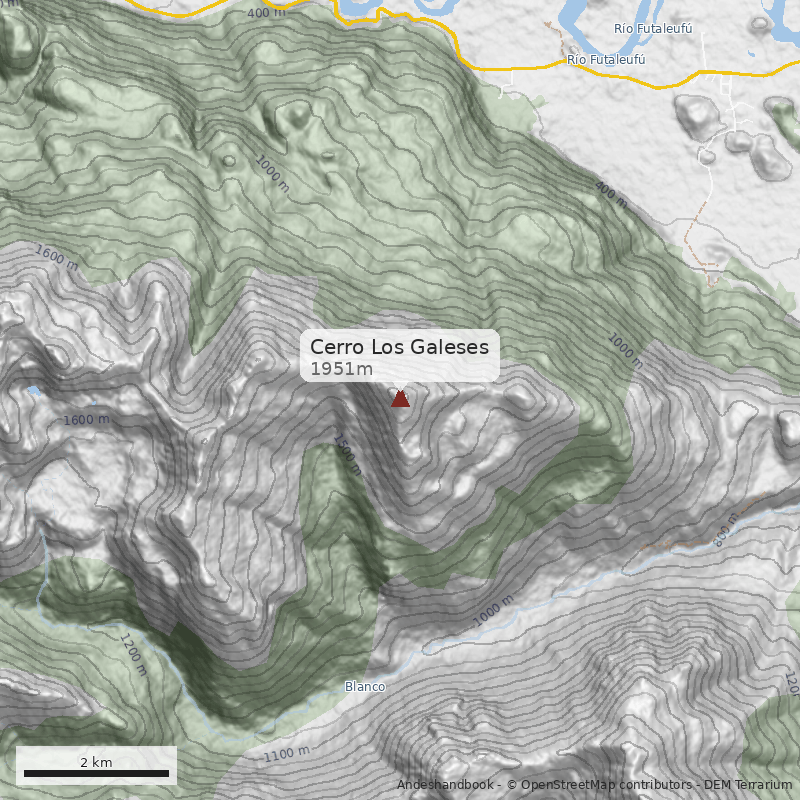 Mapa Cerro Los Galeses