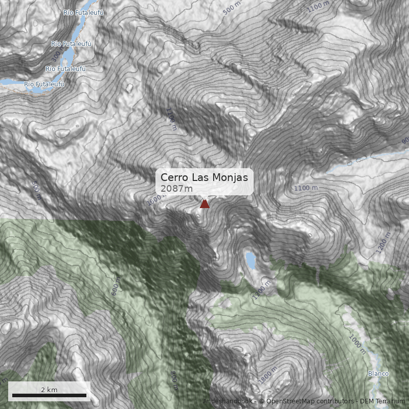Mapa Cerro Las Monjas