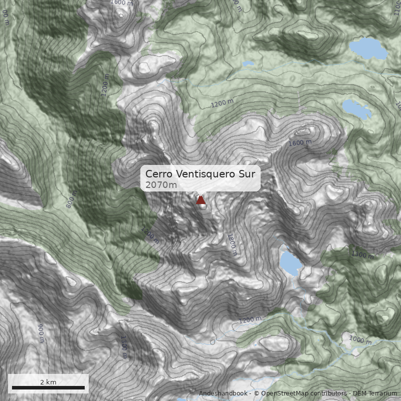 Mapa Cerro Ventisquero Sur