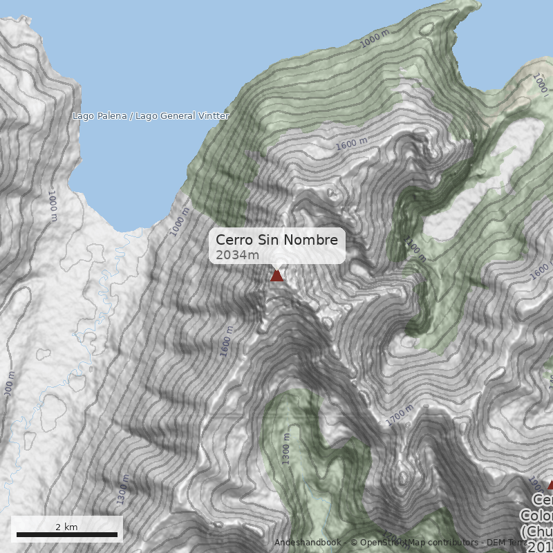 Mapa Cerro Sin Nombre