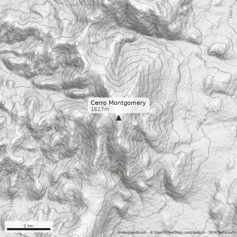 Mapa Cerro Montgomery