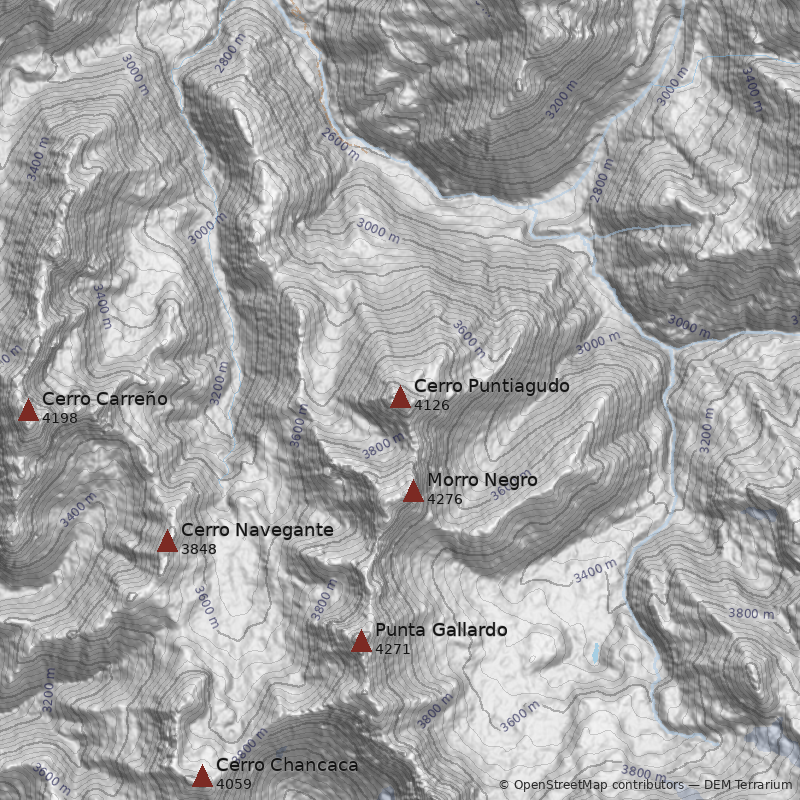 Mapa Cerro Puntiagudo