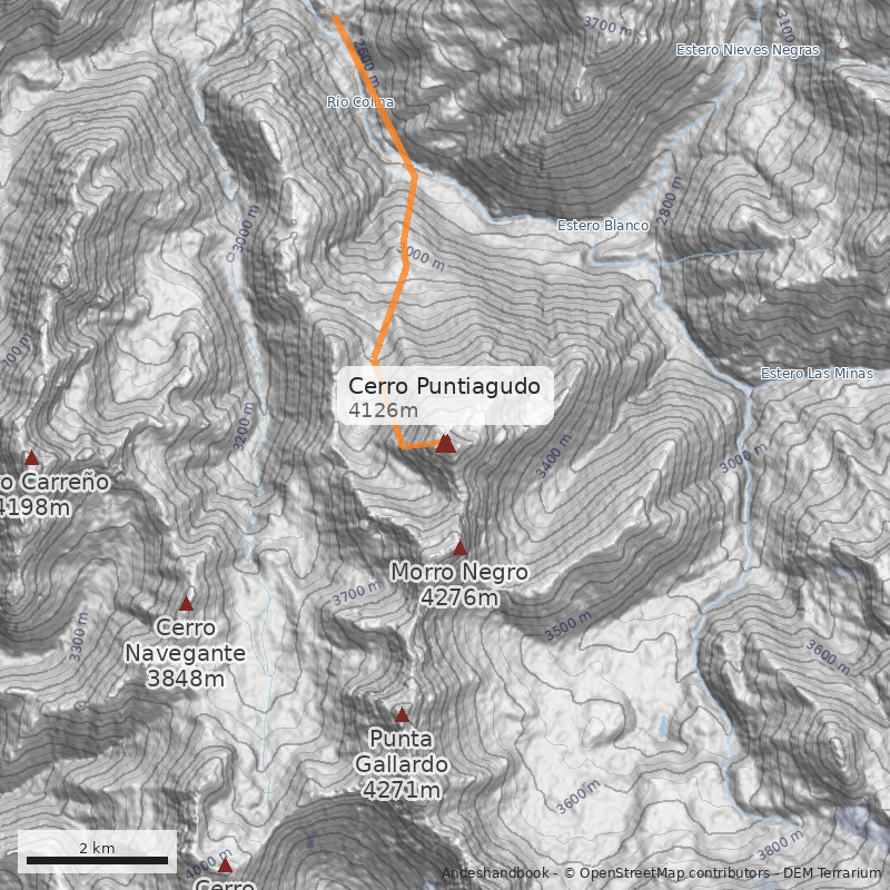Mapa Cerro Puntiagudo