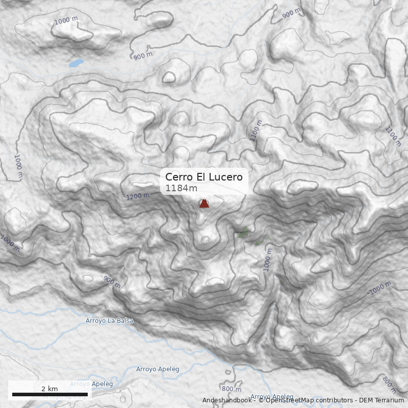 Mapa Cerro El Lucero