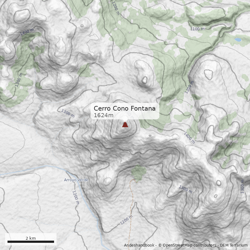 Mapa Cerro Cono Fontana