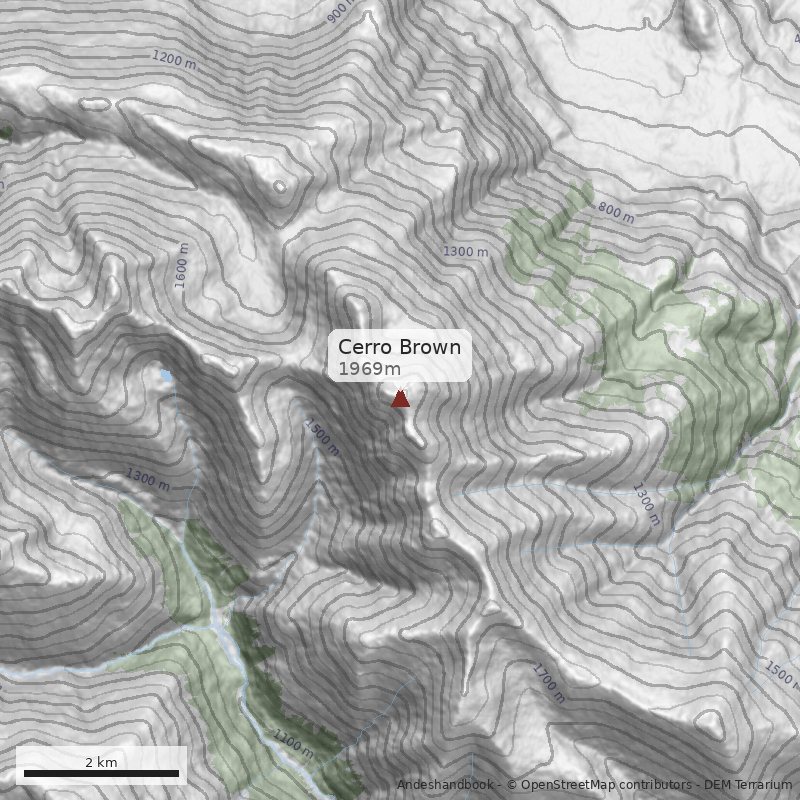 Mapa Cerro Brown