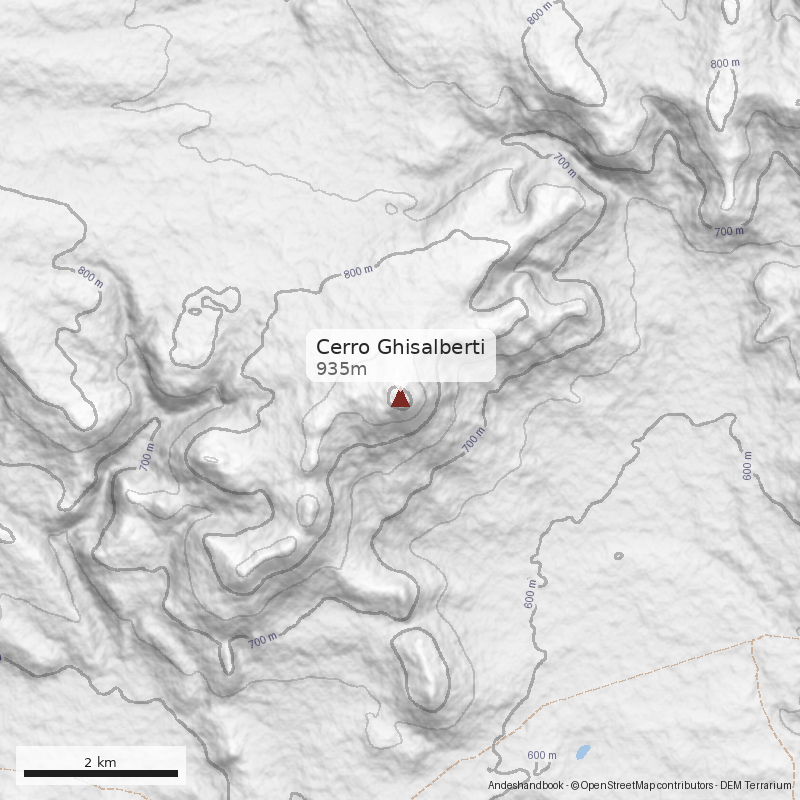 Mapa Cerro Ghisalberti