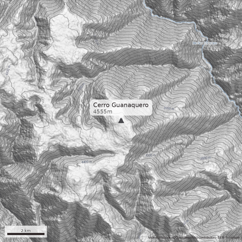 Mapa Cerro Guanaquero