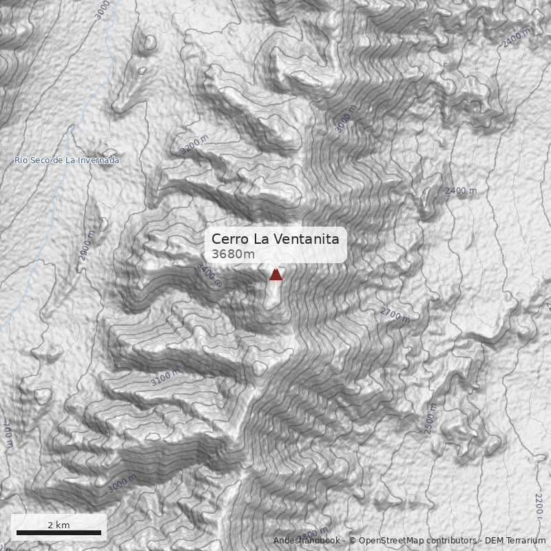 Mapa Cerro La Ventanita