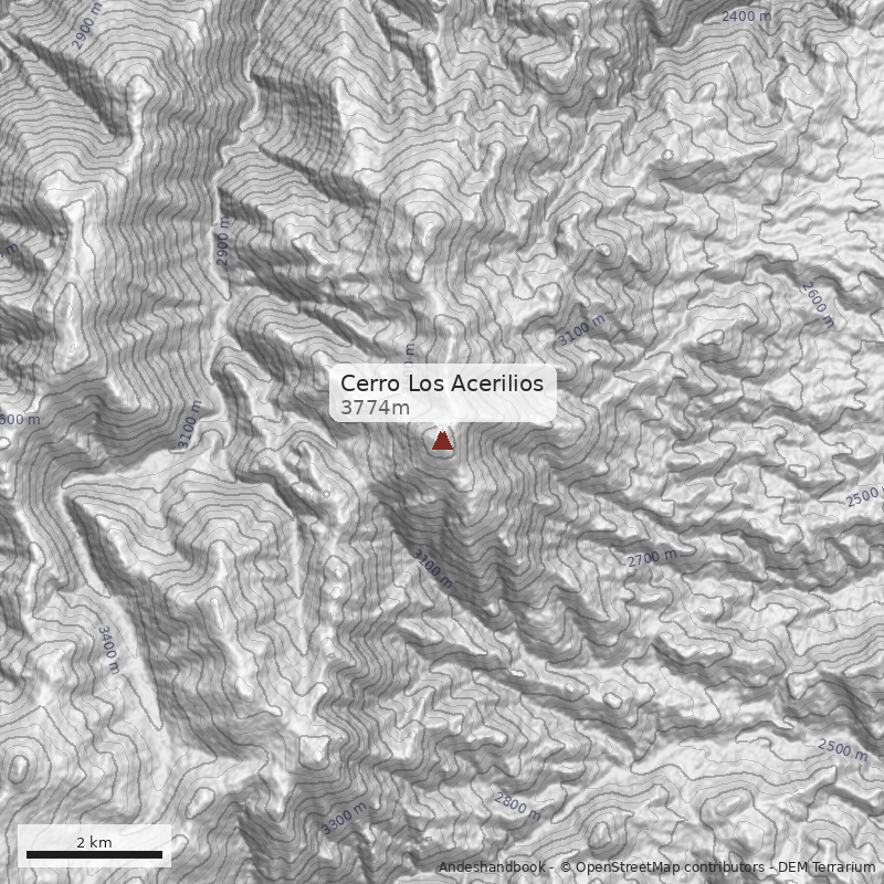 Mapa Cerro Los Acerilios