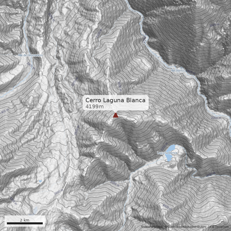 Mapa Cerro Laguna Blanca