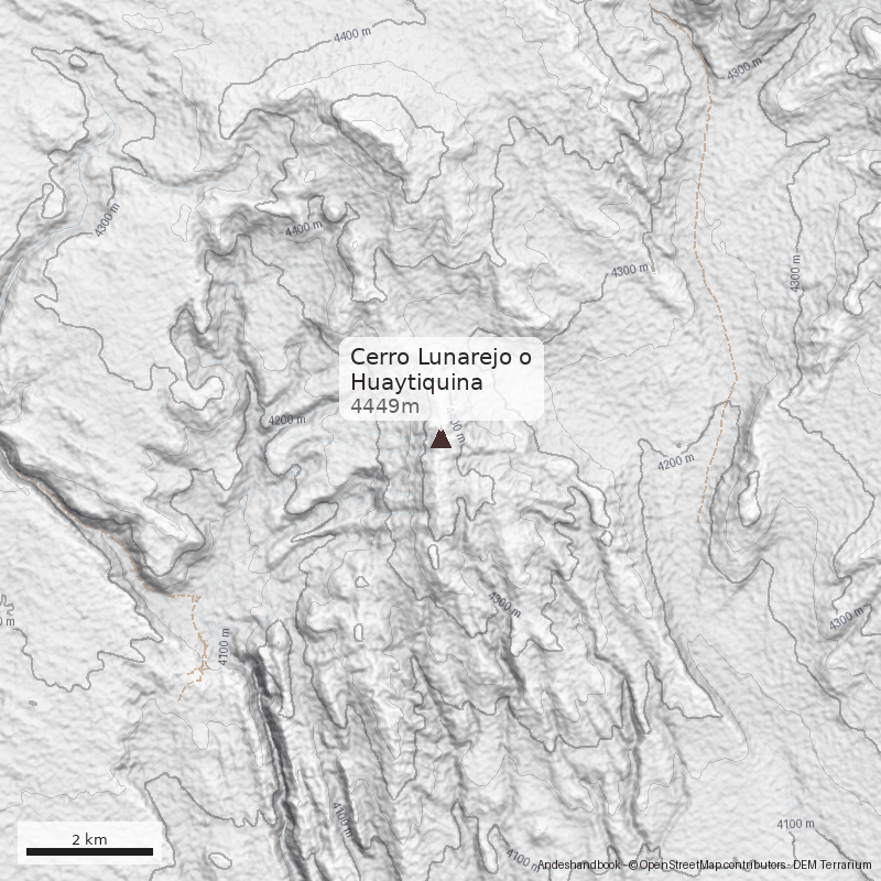 Mapa Cerro Lunarejo o Huaytiquina