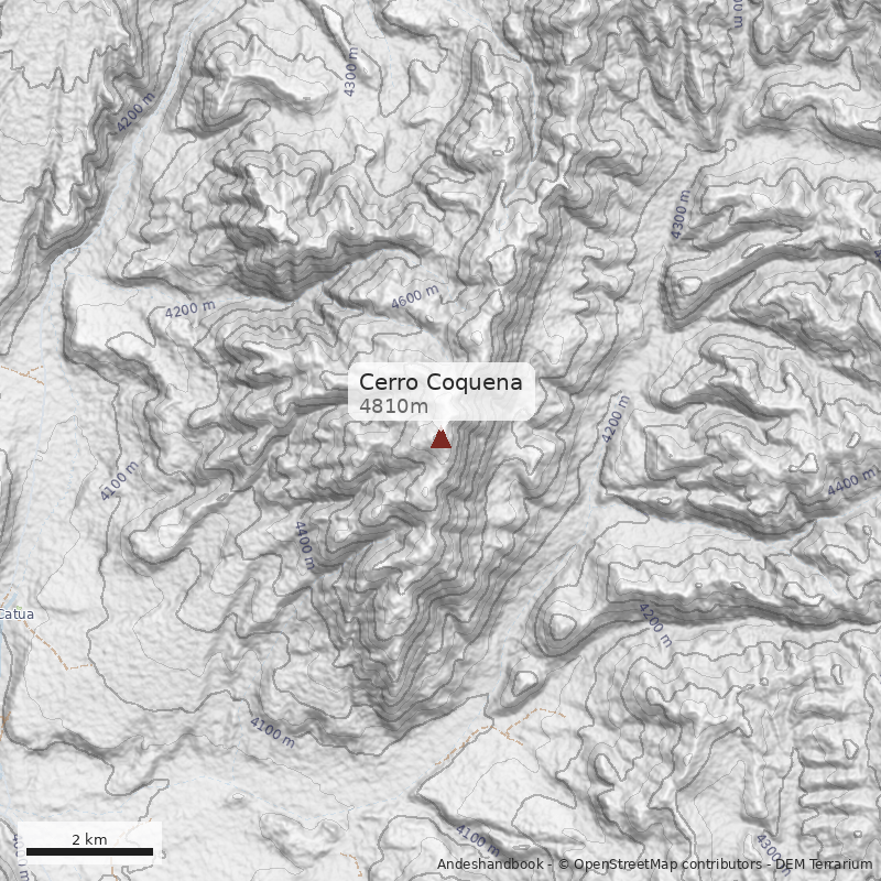 Mapa Cerro Coquena