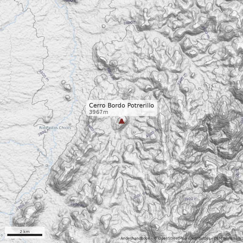 Mapa Cerro Bordo Potrerillo