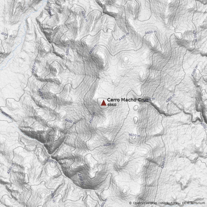 Mapa Cerro Macho Cruz