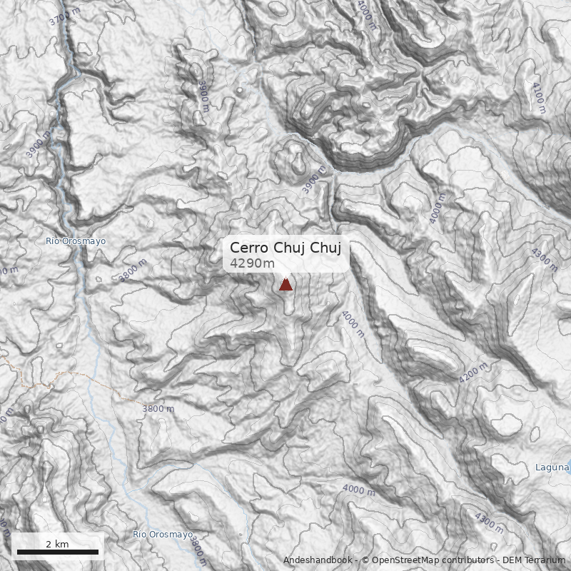 Mapa Cerro Chuj Chuj