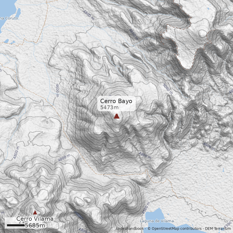 Mapa Cerro Bayo