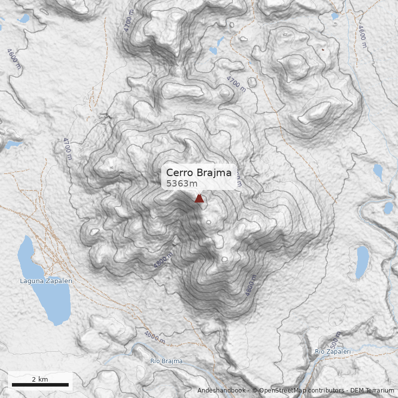 Mapa Cerro Brajma